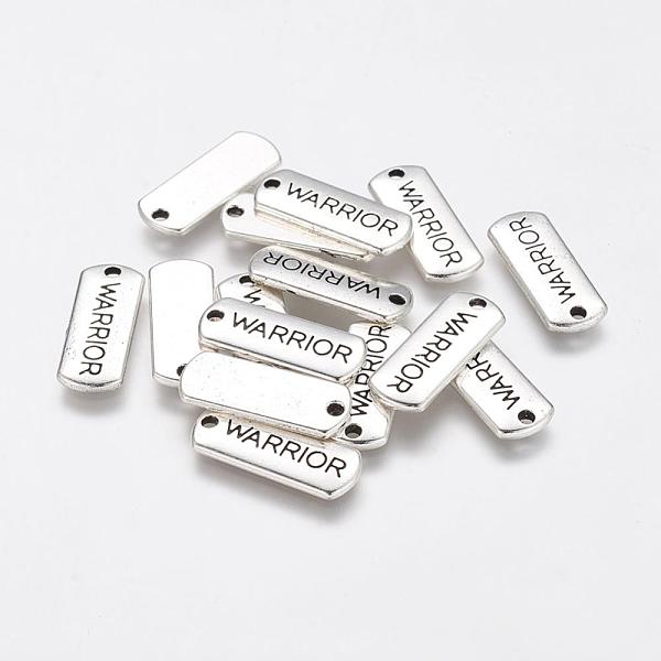 PandaHall Tibetan Style Alloy Rectangle Pendants, with Word Warrior, Cadmium Free & Lead Free, Antique Silver, 8x21x2mm, Hole: 2mm, about...
PandaHall Tibetan Style Alloy Rectangle Pendants, with Word Warrior, Cadmium Free & Lead Free, Antique Silver, 8x21x2mm, Hole: 2mm, about...