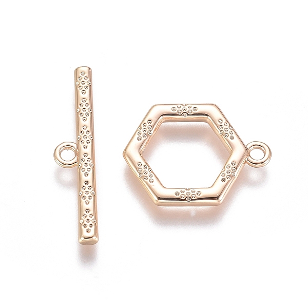 PandaHall Brass Toggle Clasps, with Jump Rings, for DIY Jewelry Making, Real 18K Gold Plated, Hexagon: 16x12x1.5mm, Bar: 21x4.5x1.5mm, Hole...
PandaHall Brass Toggle Clasps, with Jump Rings, for DIY Jewelry Making, Real 18K Gold Plated, Hexagon: 16x12x1.5mm, Bar: 21x4.5x1.5mm, Hole...