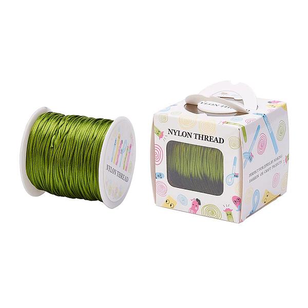 PandaHall Nylon Thread, Rattail Satin Cord, Olive Drab, 1.0mm, about 76.55 yards(70m)/roll Nylon Green
PandaHall Nylon Thread, Rattail Satin Cord, Olive Drab, 1.0mm, about 76.55 yards(70m)/roll Nylon Green