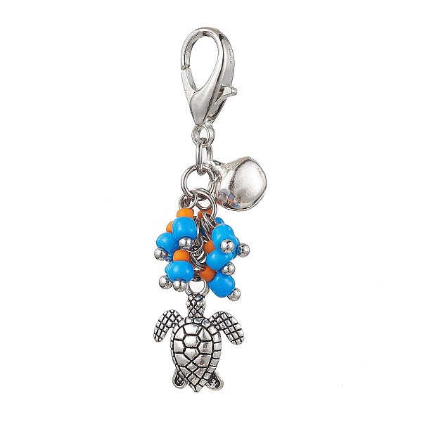 PandaHall Baking Paint Glass Seed Pendant Decorations, with Tibetan Style Alloy Charms, Turtle, 47mm, Pendants: 34mm long, Turtle: 16x12x3mm...
PandaHall Baking Paint Glass Seed Pendant Decorations, with Tibetan Style Alloy Charms, Turtle, 47mm, Pendants: 34mm long, Turtle: 16x12x3mm...