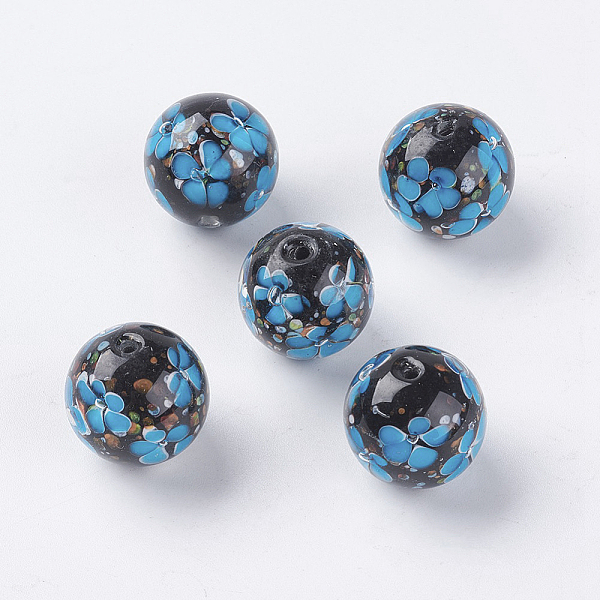 PandaHall Handmade Lampwork Beads, Inner Flower, Round, Deep Sky Blue, 20mm, Hole: 2mm Lampwork Round Blue
PandaHall Handmade Lampwork Beads, Inner Flower, Round, Deep Sky Blue, 20mm, Hole: 2mm Lampwork Round Blue