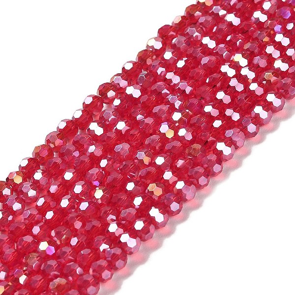 PandaHall Transparent Glass Beads, 32 Facets, AB Color Plated, Round, Cerise, 4.5x4mm, Hole: 1mm, about 87~93pcs/strand, 32~33cm Glass Round..., Red
PandaHall Transparent Glass Beads, 32 Facets, AB Color Plated, Round, Cerise, 4.5x4mm, Hole: 1mm, about 87~93pcs/strand, 32~33cm Glass Round..., Red