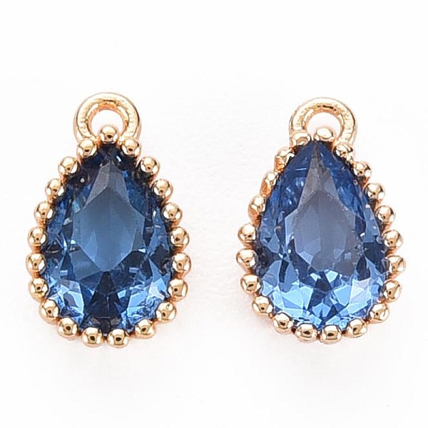 PandaHall Brass Inlaid Cubic Zirconia Charms, Nickel Free, Long-Lasting Plated, Real 18K Gold Plated, Teardrop, Dodger Blue, 8x5x2mm, Hole...
PandaHall Brass Inlaid Cubic Zirconia Charms, Nickel Free, Long-Lasting Plated, Real 18K Gold Plated, Teardrop, Dodger Blue, 8x5x2mm, Hole...
