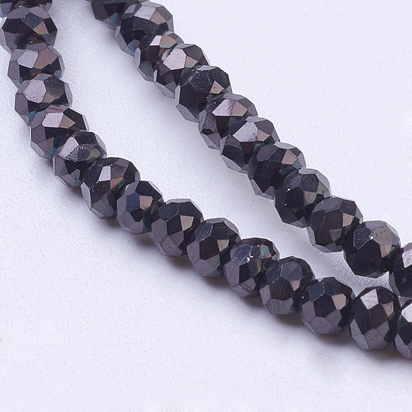 PandaHall Electroplate Glass Bead Strands, Faceted, Rondelle, Black Plated, 3x2mm, Hole: 0.5mm, about 188~190pcs/strand, 14.5 inch Glass...
PandaHall Electroplate Glass Bead Strands, Faceted, Rondelle, Black Plated, 3x2mm, Hole: 0.5mm, about 188~190pcs/strand, 14.5 inch Glass...
