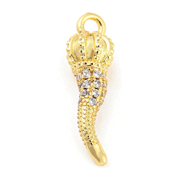 PandaHall Rack Plating Brass Micro Pave Cubic Zirconia Pendants, Long-Lasting Plated, Lead Free & Cadmium Free, Horn Charm, Real 18K Gold..., Clear
PandaHall Rack Plating Brass Micro Pave Cubic Zirconia Pendants, Long-Lasting Plated, Lead Free & Cadmium Free, Horn Charm, Real 18K Gold..., Clear