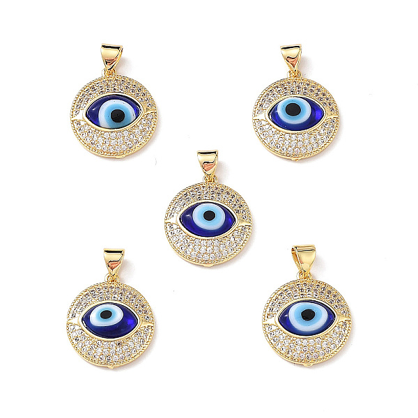 PandaHall Real 18K Gold Plated Brass Clear Cubic Zirconia Pendants, Flat Round with Lampwork Evil Eye Charms, Lead Free & Cadmium free, Blue...
PandaHall Real 18K Gold Plated Brass Clear Cubic Zirconia Pendants, Flat Round with Lampwork Evil Eye Charms, Lead Free & Cadmium free, Blue...