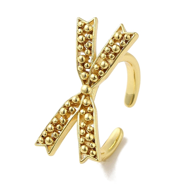 PandaHall Rack Plating Brass Cuff Rings, Long-Lasting Plated, Lead Free & Cadmium Free, Bowknot, Real 18K Gold Plated, Adjustable Brass...
PandaHall Rack Plating Brass Cuff Rings, Long-Lasting Plated, Lead Free & Cadmium Free, Bowknot, Real 18K Gold Plated, Adjustable Brass...