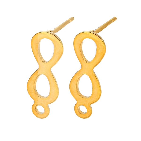 PandaHall Infinity Shape 201 Stainless Steel Stud Earrings Findings, with 304 Stainless Steel Pins & Horizontal Loop, Golden, 18.5x6.5mm...
PandaHall Infinity Shape 201 Stainless Steel Stud Earrings Findings, with 304 Stainless Steel Pins & Horizontal Loop, Golden, 18.5x6.5mm...