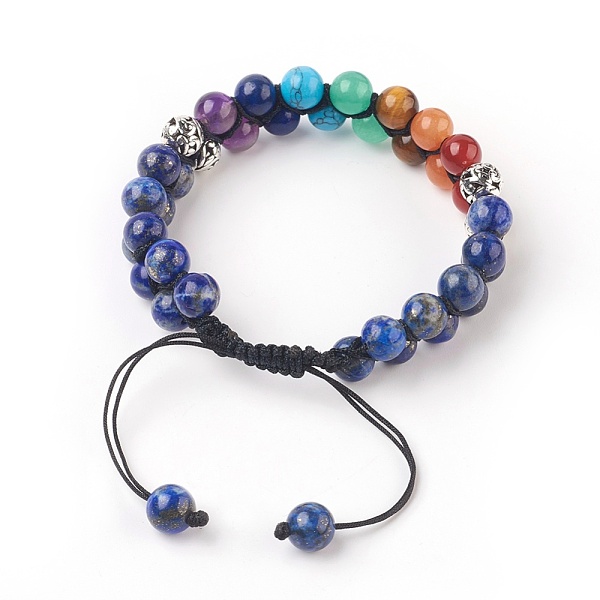 PandaHall Chakra Natural Lapis Lazuli Braided Bead Bracelets, with Natural & Synthetic Mixed Stone and Alloy Findings, Antique Silver, 2-3/8...
PandaHall Chakra Natural Lapis Lazuli Braided Bead Bracelets, with Natural & Synthetic Mixed Stone and Alloy Findings, Antique Silver, 2-3/8...