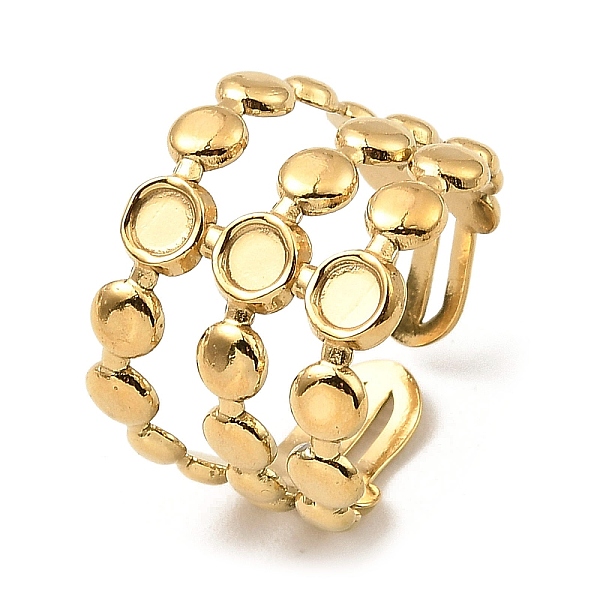 PandaHall 304 Stainless Steel Open Cuff Ring Findings, Bezel Cup Ring Settings, Flat Round, Real 18K Gold Plated, US Size 6 3/4(17.1mm)...
PandaHall 304 Stainless Steel Open Cuff Ring Findings, Bezel Cup Ring Settings, Flat Round, Real 18K Gold Plated, US Size 6 3/4(17.1mm)...
