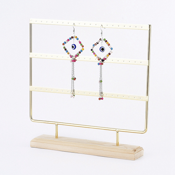 PandaHall Iron 3-Tier Earring Display Stand, for Hanging Dangle Earring, with Wood Pedestal, Golden, 25.4x25.2x5.1cm Iron
PandaHall Iron 3-Tier Earring Display Stand, for Hanging Dangle Earring, with Wood Pedestal, Golden, 25.4x25.2x5.1cm Iron