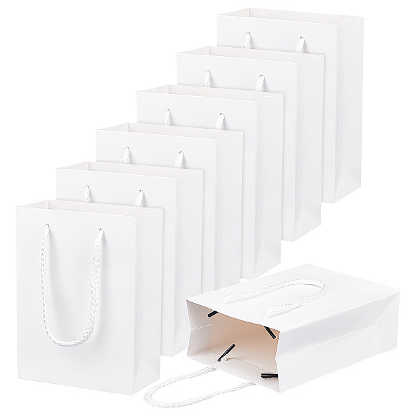 PandaHall Rectangle Thickened Paper Gift Bags, Shopping Bags, with Handles, White, 12x6x16cm Paper Rectangle White
PandaHall Rectangle Thickened Paper Gift Bags, Shopping Bags, with Handles, White, 12x6x16cm Paper Rectangle White