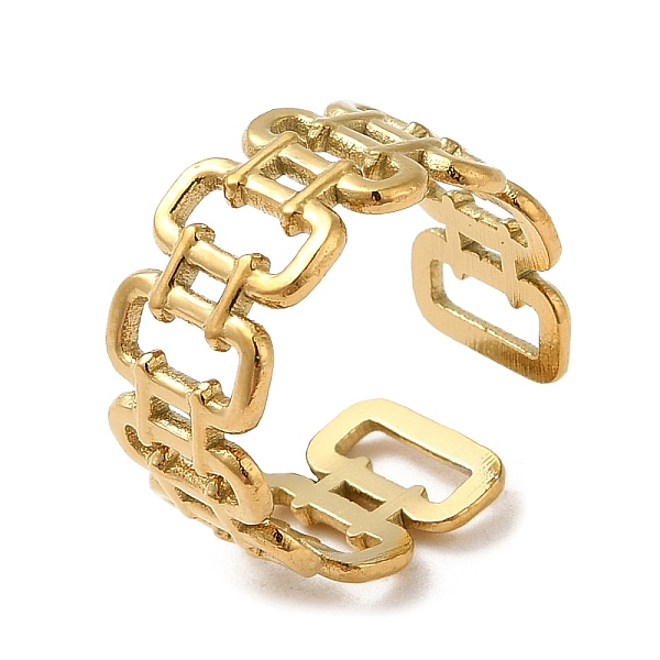 PandaHall 304 Stainless Steel Hollow Rectangle Open Cuff Rings for Women, Real 18K Gold Plated, Inner Diameter: 14.5mm 304 Stainless Steel...
PandaHall 304 Stainless Steel Hollow Rectangle Open Cuff Rings for Women, Real 18K Gold Plated, Inner Diameter: 14.5mm 304 Stainless Steel...