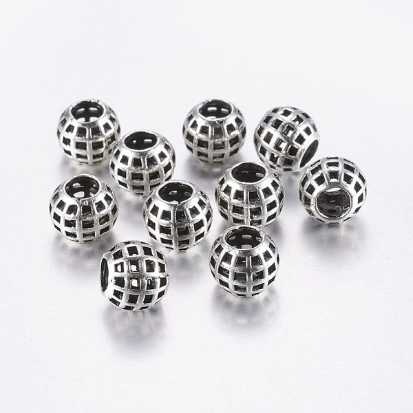 PandaHall Tibetan Style Alloy European Beads, Large Hole Beads, Hollow Round, Antique Silver, 10.5x9mm, Hole: 5mm Alloy Round
PandaHall Tibetan Style Alloy European Beads, Large Hole Beads, Hollow Round, Antique Silver, 10.5x9mm, Hole: 5mm Alloy Round