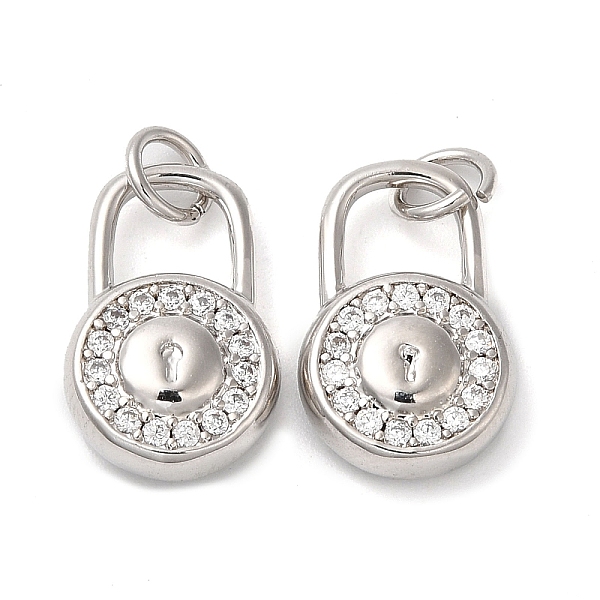 PandaHall Brass Micro Pave Cubic Zirconia Pendants, Lock, Nickel Free, Real Platinum Plated, 17x10.3x4.4mm, Hole: 2mm Brass+Cubic Zirconia..., Clear
PandaHall Brass Micro Pave Cubic Zirconia Pendants, Lock, Nickel Free, Real Platinum Plated, 17x10.3x4.4mm, Hole: 2mm Brass+Cubic Zirconia..., Clear