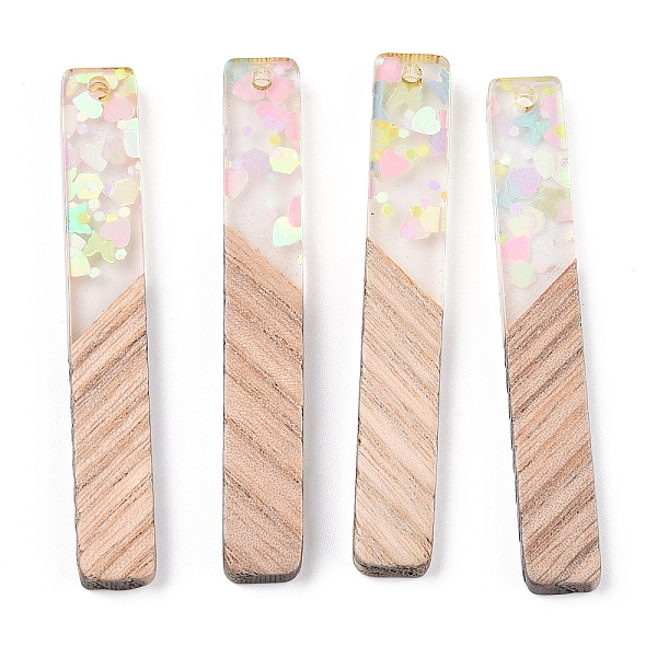 PandaHall Transparent Resin & White Wood Big Pendants, Rectangle Charms with Paillettes, Clear, 51.5x7.5x3mm, Hole: 1.8mm Resin+Wood...
PandaHall Transparent Resin & White Wood Big Pendants, Rectangle Charms with Paillettes, Clear, 51.5x7.5x3mm, Hole: 1.8mm Resin+Wood...