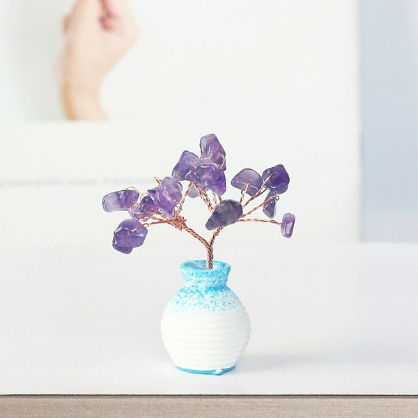 PandaHall Resin Vase with Natural Amethyst Chips Tree Ornaments, for Home Car Desk Display Decorations, 40x60mm Amethyst Vase
PandaHall Resin Vase with Natural Amethyst Chips Tree Ornaments, for Home Car Desk Display Decorations, 40x60mm Amethyst Vase