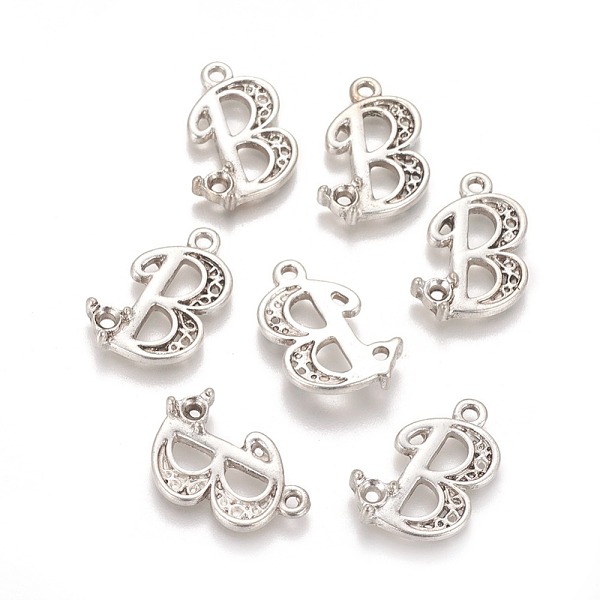 PandaHall Alloy Findings, Lead Free and Cadmium Free, Link, Letter B, Antique Silver Color, about 23mm long, 20mm wide, 4mm thick, hole: 1mm...
PandaHall Alloy Findings, Lead Free and Cadmium Free, Link, Letter B, Antique Silver Color, about 23mm long, 20mm wide, 4mm thick, hole: 1mm...