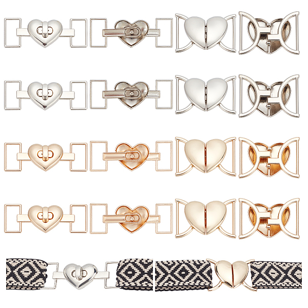 PandaHall WADORN 16Pcs 4 Styles Alloy Heart Shaped Buckle, Waist Belt Buckle, for Sewing Coat Down Jacket Bags Garment Decoration, Mixed...
PandaHall WADORN 16Pcs 4 Styles Alloy Heart Shaped Buckle, Waist Belt Buckle, for Sewing Coat Down Jacket Bags Garment Decoration, Mixed...