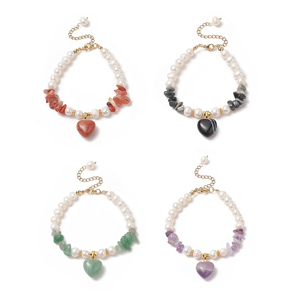 PandaHall 4Pcs 4 Style Natura Mixed Gemstone & Shell Beaded Bracelets Set with Heart Charms for Women, 7-1/4 inch(18.5cm), 1Pc/style Mixed...
PandaHall 4Pcs 4 Style Natura Mixed Gemstone & Shell Beaded Bracelets Set with Heart Charms for Women, 7-1/4 inch(18.5cm), 1Pc/style Mixed...