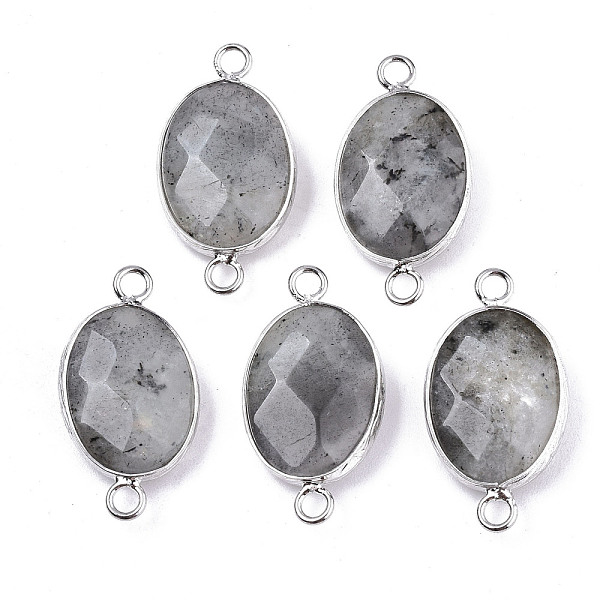PandaHall Natural Labradorite Links/Connectors, Platinum Tone Brass Edge, Faceted Oval, 27.5x14~15x6mm, Hole: 2mm Labradorite Oval
PandaHall Natural Labradorite Links/Connectors, Platinum Tone Brass Edge, Faceted Oval, 27.5x14~15x6mm, Hole: 2mm Labradorite Oval