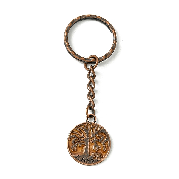 PandaHall Iron Split Keychains, with Alloy Pendants, Tree of Life Charms,, Red Copper, 7.3cm. Alloy Tree of Life
PandaHall Iron Split Keychains, with Alloy Pendants, Tree of Life Charms,, Red Copper, 7.3cm. Alloy Tree of Life