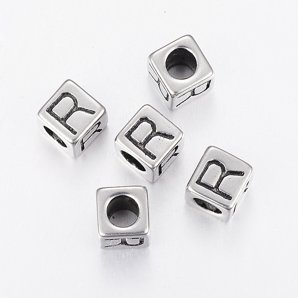 PandaHall 304 Stainless Steel Large Hole Letter European Beads, Cube with Letter.R, Antique Silver, 8x8x8mm, Hole: 5mm 304 Stainless Steel...
PandaHall 304 Stainless Steel Large Hole Letter European Beads, Cube with Letter.R, Antique Silver, 8x8x8mm, Hole: 5mm 304 Stainless Steel...