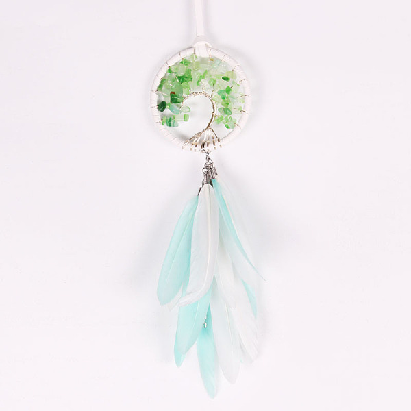 PandaHall Woven Net/Web with Feather Pendant Decoration, with Fiber, Gemstone Beads & Copper Wire, Flat Round with Tree of Life, Pale...
PandaHall Woven Net/Web with Feather Pendant Decoration, with Fiber, Gemstone Beads & Copper Wire, Flat Round with Tree of Life, Pale...