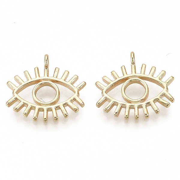 PandaHall Brass Pendants, Eye, Nickel Free, Real 18K Gold Plated, 14.5x15.5x3mm, Hole: 1.6mm Brass Eye
PandaHall Brass Pendants, Eye, Nickel Free, Real 18K Gold Plated, 14.5x15.5x3mm, Hole: 1.6mm Brass Eye