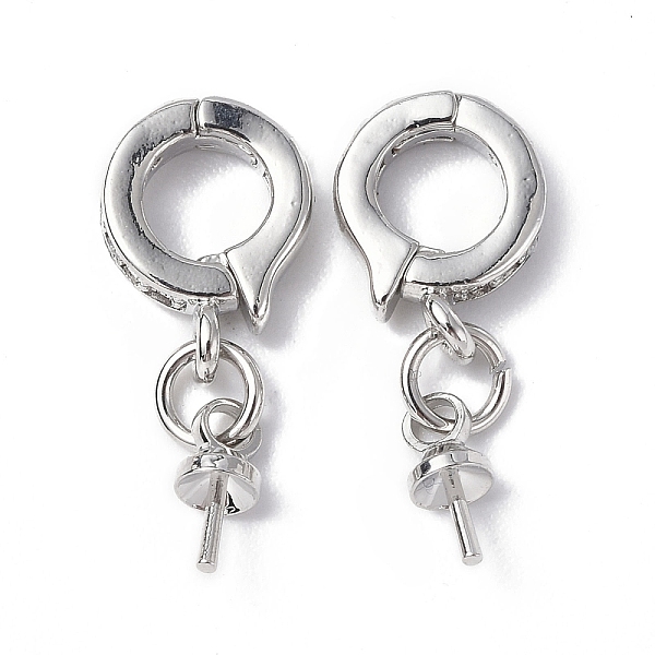 PandaHall Brass Micro Pave Clear Cubic Zirconia Twister Clasps, for Half Drilled Bead, Jewelry Making Findings, Ring, Platinum, 17.5mm...
PandaHall Brass Micro Pave Clear Cubic Zirconia Twister Clasps, for Half Drilled Bead, Jewelry Making Findings, Ring, Platinum, 17.5mm...