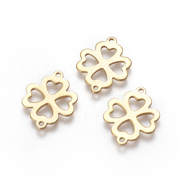 PandaHall 304 Stainless Steel Links connectors, Clover, Golden, 16.5x21x1mm, Hole: 1mm 304 Stainless Steel Clover
PandaHall 304 Stainless Steel Links connectors, Clover, Golden, 16.5x21x1mm, Hole: 1mm 304 Stainless Steel Clover