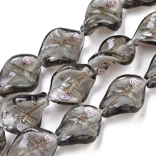 PandaHall Handmade Gold Sand Lampwork Beads, Twist, Light Grey, 20~21x15~16x8~10mm, Hole: 1~1.4mm Lampwork Twist
PandaHall Handmade Gold Sand Lampwork Beads, Twist, Light Grey, 20~21x15~16x8~10mm, Hole: 1~1.4mm Lampwork Twist