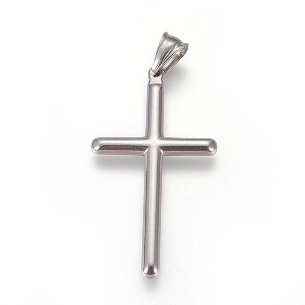 PandaHall 304 Stainless Steel Big Pendants, Cross, Stainless Steel Color, 50.5x27.5x3.5mm, Hole: 5x7.5mm 304 Stainless Steel Cross
PandaHall 304 Stainless Steel Big Pendants, Cross, Stainless Steel Color, 50.5x27.5x3.5mm, Hole: 5x7.5mm 304 Stainless Steel Cross