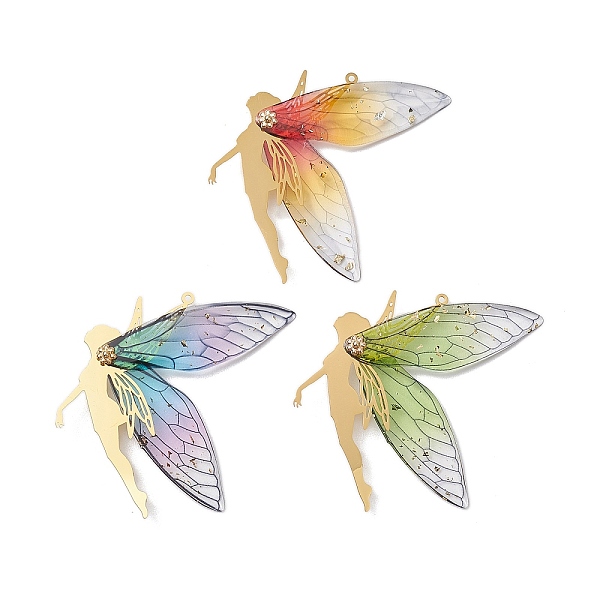 PandaHall 3Pcs 3 Colors Brass Angel Big Pendants, Angel Charms with Transparent Epoxy Resin Wings, Golden, Mixed Color, 62.5x57x10mm, Hole..., Multicolor
PandaHall 3Pcs 3 Colors Brass Angel Big Pendants, Angel Charms with Transparent Epoxy Resin Wings, Golden, Mixed Color, 62.5x57x10mm, Hole..., Multicolor