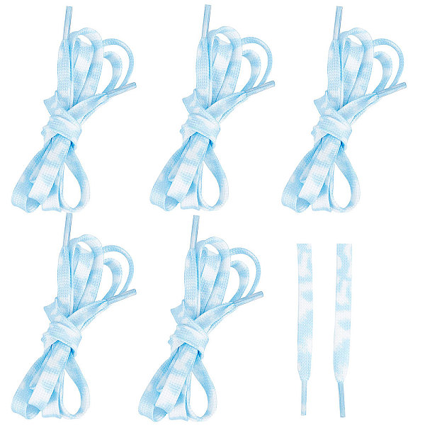 PandaHall Gorgecraft 3 Pairs 3 Style Tie-Dye Style Flat Smooth Polyester Shoelaces, with Plastic Aglets, for Shoe Accessories, Sky Blue...
PandaHall Gorgecraft 3 Pairs 3 Style Tie-Dye Style Flat Smooth Polyester Shoelaces, with Plastic Aglets, for Shoe Accessories, Sky Blue...