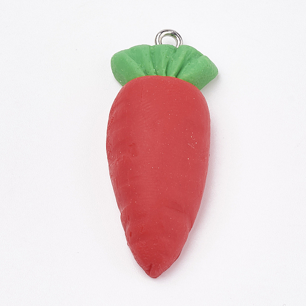 PandaHall Handmade Polymer Clay Pendants, with Iron Findings, Carrot, Platinum, Red, 36x14.5x9mm, Hole: 2mm Polymer Clay Vegetables Red
PandaHall Handmade Polymer Clay Pendants, with Iron Findings, Carrot, Platinum, Red, 36x14.5x9mm, Hole: 2mm Polymer Clay Vegetables Red