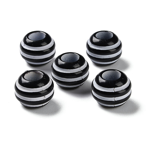 PandaHall Spray Printed Opaque Acrylic European Beads, Large Hole Beads, Round with Stripe, White, 11x9mm, Hole: 5.5mm, about...
PandaHall Spray Printed Opaque Acrylic European Beads, Large Hole Beads, Round with Stripe, White, 11x9mm, Hole: 5.5mm, about...