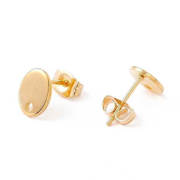PandaHall 201 Stainless Steel Stud Earring Findings with Hole, 304 Stainless Steel Pins and Ear Nuts, Oval, Real 24K Gold Plated, 9x7mm...
PandaHall 201 Stainless Steel Stud Earring Findings with Hole, 304 Stainless Steel Pins and Ear Nuts, Oval, Real 24K Gold Plated, 9x7mm...