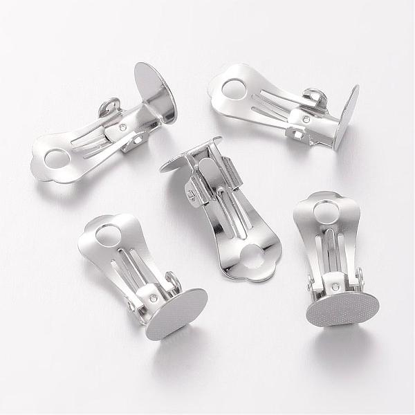 PandaHall Brass Clip-on Earring Settings, Nickel Free, Platinum, 18.5x9.5x8mm, tray: 10x9.5mm Brass
PandaHall Brass Clip-on Earring Settings, Nickel Free, Platinum, 18.5x9.5x8mm, tray: 10x9.5mm Brass