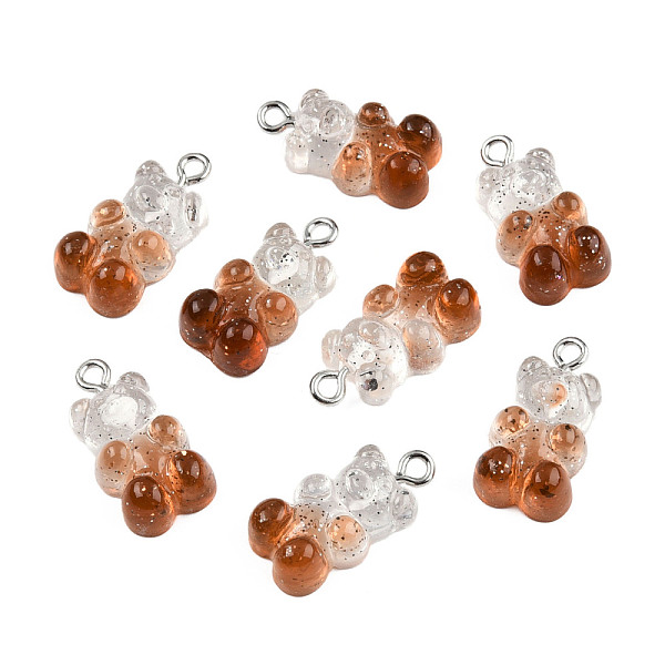PandaHall Transparent Resin Pendants, with Glitter Powder and Platinum Tone Iron Loop, Bear, Sienna, 21x11x7mm, Hole: 1.8mm Iron+Resin Bear..., Brown
PandaHall Transparent Resin Pendants, with Glitter Powder and Platinum Tone Iron Loop, Bear, Sienna, 21x11x7mm, Hole: 1.8mm Iron+Resin Bear..., Brown
