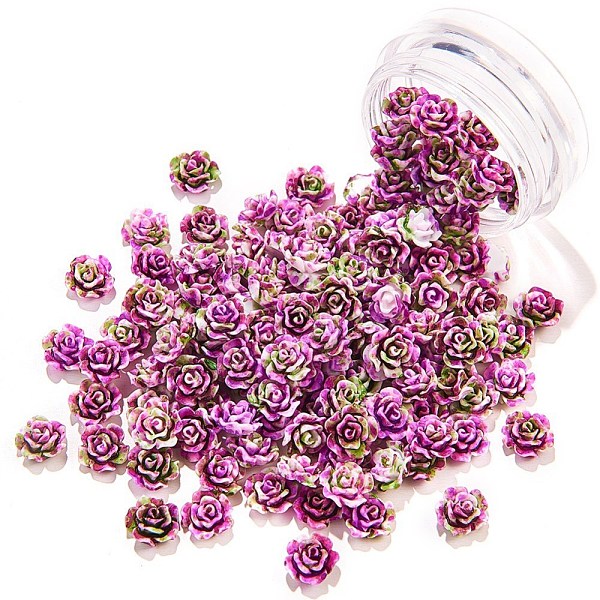 PandaHall Spray Painted Resin Cabochons, Nail Art Decoration Accessories, Two Tone Color, Flower, Medium Purple, 6~6.5x6~6.5x3~3.5mm, back...
PandaHall Spray Painted Resin Cabochons, Nail Art Decoration Accessories, Two Tone Color, Flower, Medium Purple, 6~6.5x6~6.5x3~3.5mm, back...