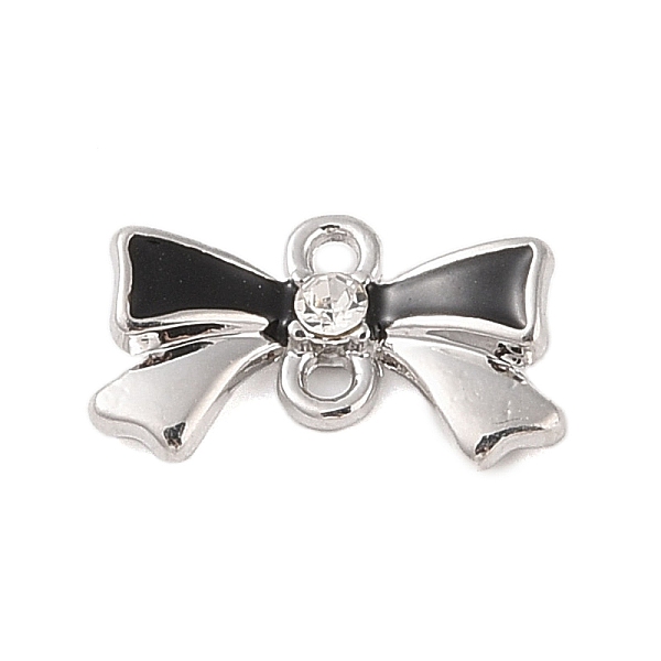 PandaHall Rack Plating Alloy Black Enamel Bowknot Connector Charms, with Crystal Rhinestone, Platinum, 11.5x19x4mm, Hole: 2mm Alloy...
PandaHall Rack Plating Alloy Black Enamel Bowknot Connector Charms, with Crystal Rhinestone, Platinum, 11.5x19x4mm, Hole: 2mm Alloy...