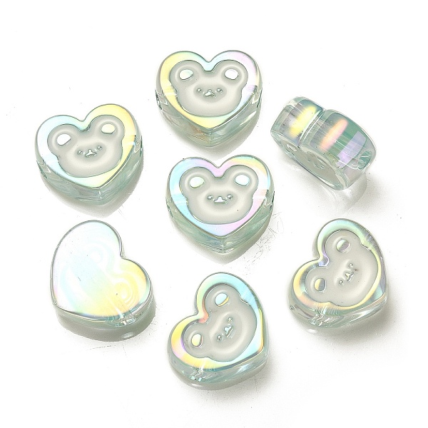 PandaHall UV Plating Rainbow Iridescent Acrylic Enamel Beads, Heart with Bear Pattern, Pale Turquoise, 17.5x20x9mm, Hole: 3.5mm Acrylic...
PandaHall UV Plating Rainbow Iridescent Acrylic Enamel Beads, Heart with Bear Pattern, Pale Turquoise, 17.5x20x9mm, Hole: 3.5mm Acrylic...