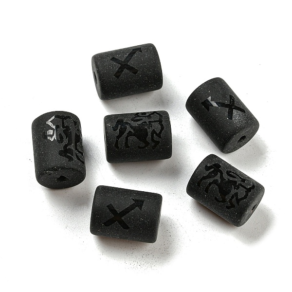 PandaHall 20Pcs Frosted Glass Beads, Black, Column with Constellation, Sagittarius, 13.7x10mm, Hole: 1.5mm Glass Sagittarius Black
PandaHall 20Pcs Frosted Glass Beads, Black, Column with Constellation, Sagittarius, 13.7x10mm, Hole: 1.5mm Glass Sagittarius Black
