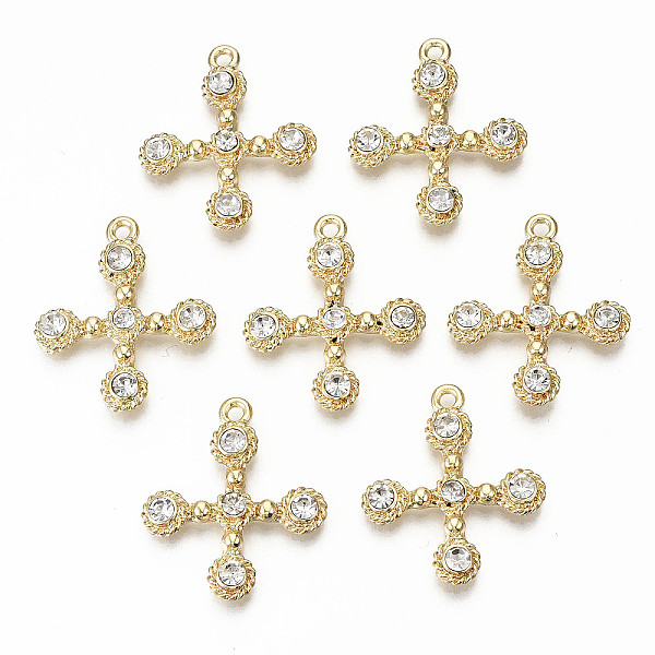 PandaHall Alloy Pendants, with Rhinestone, Cadmium Free & Nickel Free & Lead Free, Cross, Crystal, Light Gold, 28.5x24.5x4.5mm, Hole: 1.8mm..., Clear
PandaHall Alloy Pendants, with Rhinestone, Cadmium Free & Nickel Free & Lead Free, Cross, Crystal, Light Gold, 28.5x24.5x4.5mm, Hole: 1.8mm..., Clear