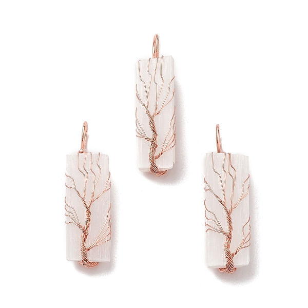 PandaHall Copper Wire Wrapped Natural Selenite Big Pendants, Cadmium Free & Lead Free, Rectangle Charm, Rose Gold, 55~70x14~18x13~16mm, Hole...
PandaHall Copper Wire Wrapped Natural Selenite Big Pendants, Cadmium Free & Lead Free, Rectangle Charm, Rose Gold, 55~70x14~18x13~16mm, Hole...