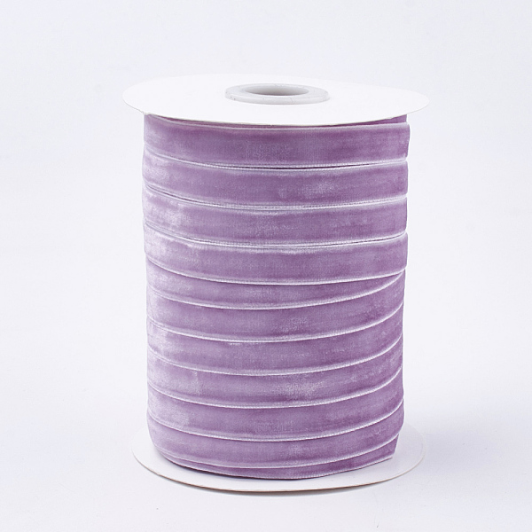 PandaHall Single Face Velvet Ribbon, Medium Orchid, 3/8 inch(9.5~10mm), about 50yards/roll(45.72m/roll) Velvet None Purple
PandaHall Single Face Velvet Ribbon, Medium Orchid, 3/8 inch(9.5~10mm), about 50yards/roll(45.72m/roll) Velvet None Purple