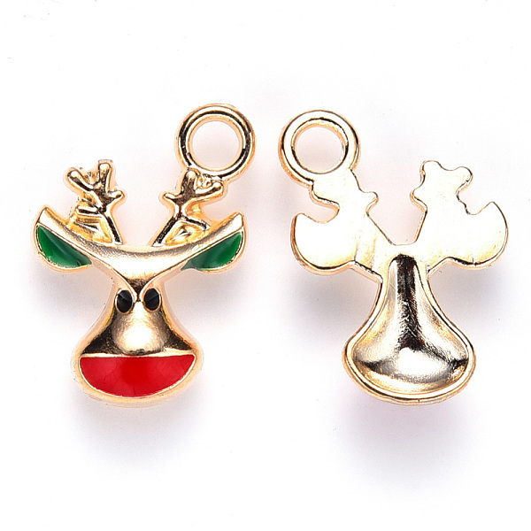 PandaHall Alloy Enamel Pendants, for Christmas, Christmas Reindeer/Stag, Light Gold, Red, 17x12x3.5mm, Hole: 2.5mm Alloy+Enamel Deer Red
PandaHall Alloy Enamel Pendants, for Christmas, Christmas Reindeer/Stag, Light Gold, Red, 17x12x3.5mm, Hole: 2.5mm Alloy+Enamel Deer Red