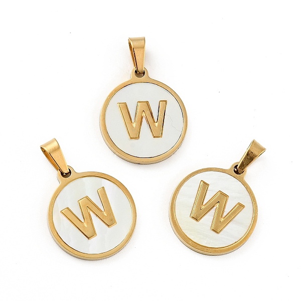 PandaHall Vacuum Plating 304 Stainless Steel with White Shell Pendants, Golden, Flat Round with Letter Charm, Letter.W, 18x16x1.5mm, Hole...
PandaHall Vacuum Plating 304 Stainless Steel with White Shell Pendants, Golden, Flat Round with Letter Charm, Letter.W, 18x16x1.5mm, Hole...