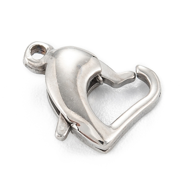 PandaHall 316 Stainless Steel Lobster Claw Clasps, Heart, Stainless Steel Color, 11x8.5x3.5mm, Hole: 1mm 316 Surgical Stainless Steel Heart
PandaHall 316 Stainless Steel Lobster Claw Clasps, Heart, Stainless Steel Color, 11x8.5x3.5mm, Hole: 1mm 316 Surgical Stainless Steel Heart